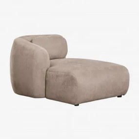 Módulo Chaise Longue Esquerdo Para Sofá Modular Em Chenille Coquette Chenille Castanho Trigo - Sklum