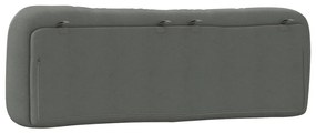 Almofadão de cabeceira 160 cm tecido cinzento-escuro