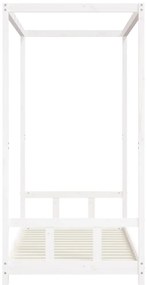 Estrutura de cama infantil 90x190 cm pinho maciço branco