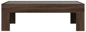 Mesa de centro luzes LED Infinity 90x50x30 cm carvalho castanho