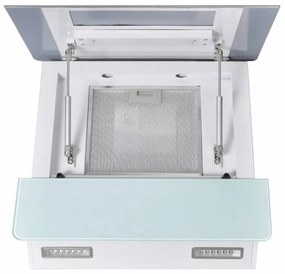 Exaustor 600 mm vidro temperado branco