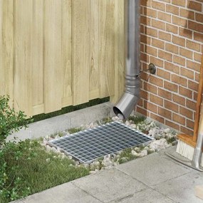 vidaXL Grelha Prateado 50 x 35 x 2 cm Aço Galvanizado a Quente