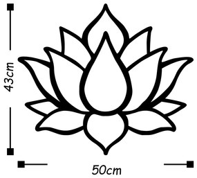 Acessório Decorativo de Parede Metal-405 – Preto – 50 x 43 cm
