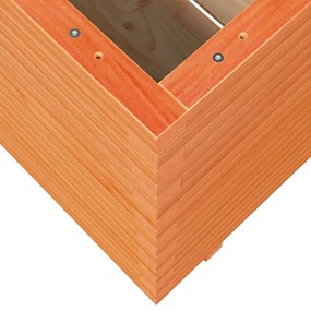 Vaso/floreira de jardim 70x70x72,5 cm pinho maciço castanho mel