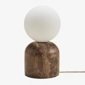 Candeeiro De Mesa Em Pedra Natural Tumkur Mármore Castanho Emperador - Sklum