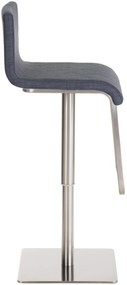 Banco de bar Limon em tecido 41 x 80-103 x 46 cm Cinzento escuro