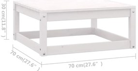 8 pcs conjunto lounge de jardim c/ almofadões pinho maciço