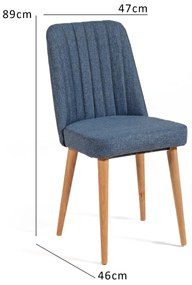 Cadeira Vina – Atlantic Pine Dark Blue – 47x89x46 cm
