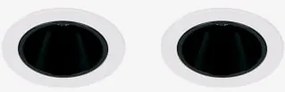 Pack De 2 Downlights Led Embutidos Com Molduras Ø8 Cm Em Alumínio Com Acendimento E Apagamento Progressivo Luisiana Branco - Preto & Branco 3000k & 23