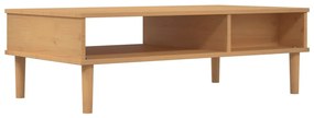 Mesa de centro SENJA 100x55x33 cm pinho maciço castanho
