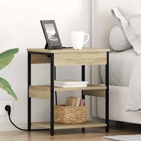 vidaXL Armário de Cabeceira 2 pcs Carvalho Sonoma 41 x 31 x 51 cm