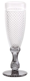 Flute Com Pé Cristal Preto 18CL