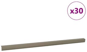 Perfis para degraus 30 pcs champanhe 67 cm Alumínio