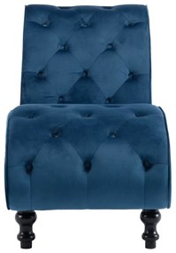 Chaise longue em veludo azul