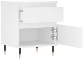 Mesa de cabeceira 40x35x50 cm derivados de madeira branco