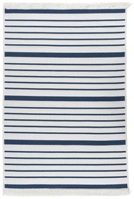 vidaXL Tapete 160x230 cm algodão azul-marinho