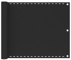 vidaXL Tela varanda HDPE 75x400 cm antracite