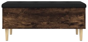 Banco arrumação 102x42x46 cm derivados madeira carvalho fumado