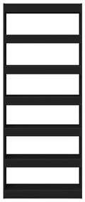 Armário/divisor de ambiente preto 80x30x198 cm