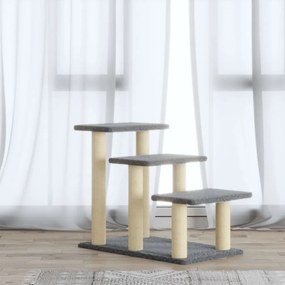 vidaXL Árvore gatos c/ postes arranhadores sisal 50,5 cm cinza-claro