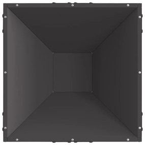 Fogueira Quadrada vidaXL Preta 50x50x35 cm Aço