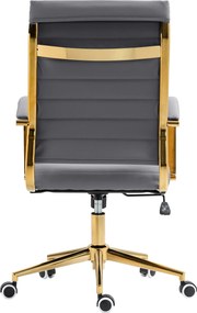 Cadeira de Escritório Havana Couro Sintético Cinzenta