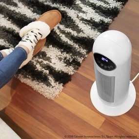 Aquecedor banho cerâmico Ready Warm 10100 Smart Ceramic. Vertical, Digital, 2000 W, Termóstato ajustável, proteção contra sobreaquecimento e anti-qued