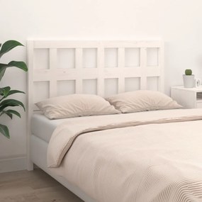 Cabeceira de cama 205,5x4x100 cm madeira de pinho maciça branco