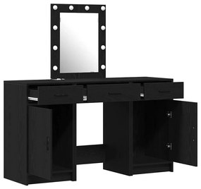 Conjunto de Maquiagem de 3 Peças vidaXL com LED em Madeira de Engenhar