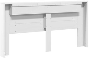 Armário de cabeceira com luzes LED 200x16,5x103,5 cm branco
