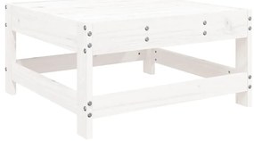 Apoio de pés p/ jardim c/ almofadão pinho maciço branco