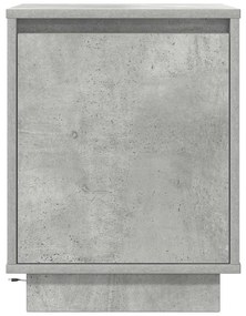 Mesas cabeceira c/ luzes LED 2 pcs 38x34x50 cm cinzento-cimento