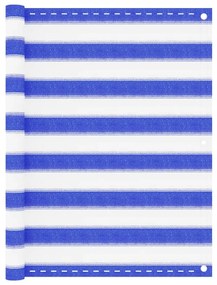 Tela de varanda 90x400 cm PEAD azul e branco