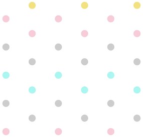 Autocolantes de bolinhas para parede em tons pastel