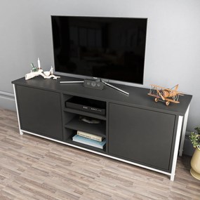 Móvel TV Otis – Branco e Antracite – 140x35,3x50,8 cm