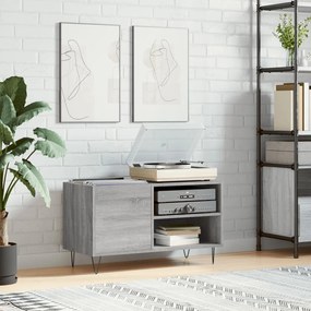 vidaXL Armário p/ discos 85x38x48 cm derivados madeira cinzento sonoma