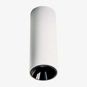 Aplique De Teto Led De Superfície Redondo Em Alumínio Luisiana Branco - Preto & Branco Frio 4000k & Ø5,7 Cm & 8 W & 38º - Sklum