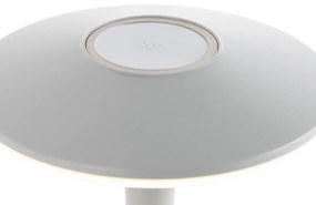 Candeeiro de mesa cinza incl. LED regulável em 3 etapas IP44 recarregável - Espace Moderno