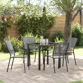 vidaXL Conjunto de Jantar de Jardim 5 Peças Antracite Aço