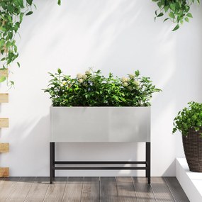 Horta Elevada vidaXL 60x26x45 cm Aço Inoxidável