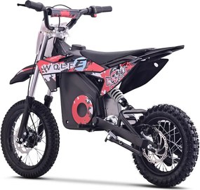 Mota Elétrica Infantil WOLF-E 1000W 36V com Bateria de Lítio, 3 Velocidades e Travões de Disco – Vermelha