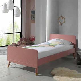 Cama infantil da Coleção BILLY (90x200cm) + Estrado Rosa