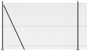 Cerca de Fio Soldado com 13 Postes Flangeados Cinza 1.4x50 m Aço