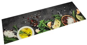 Tapete de cozinha lavável 45x150 cm veludo padrão especiarias
