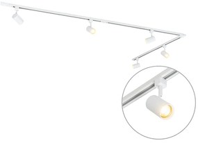 Sistema de trilho monofásico moderno branco 5-luzes- JEANA Moderno