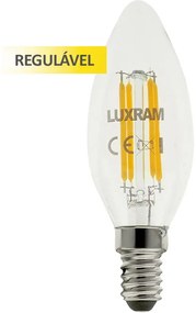 Lâmpada E14 (fino) Vela VALUE CLASSIC LED Regulável p/níveis 4W 2700K 400lm