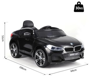 Carro elétrico para criança BWM 6GT a partir de 3 anos de idade com controle remoto Carga 30 kg 106x64x51cm