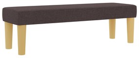 Cama Box Spring com Colchão e Banco Castanho Escuro 120x190 cm Tecido
