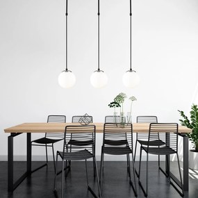 Candeeiro de Teto Uzum – Preto/Branco – 80 x 15 cm