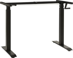 Estrutura mesa ajustável em altura com manivela preto